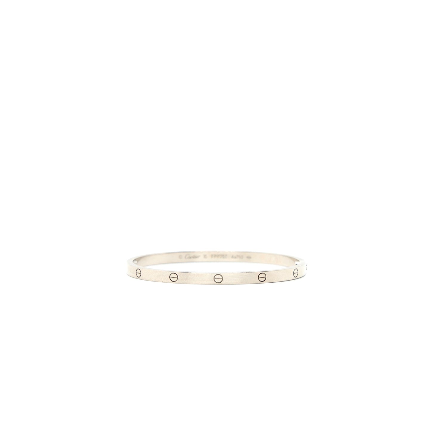 Cartier Size 16 Love Bracelet Small Model White Gold