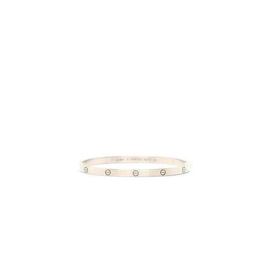 Cartier Size 16 Love Bracelet Small Model White Gold