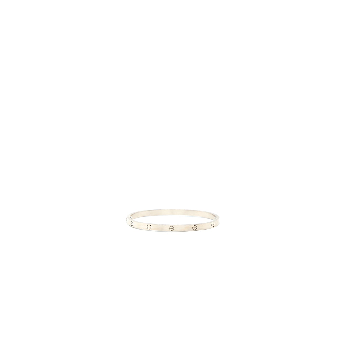 Cartier Size 16 Love Bracelet Small Model White Gold