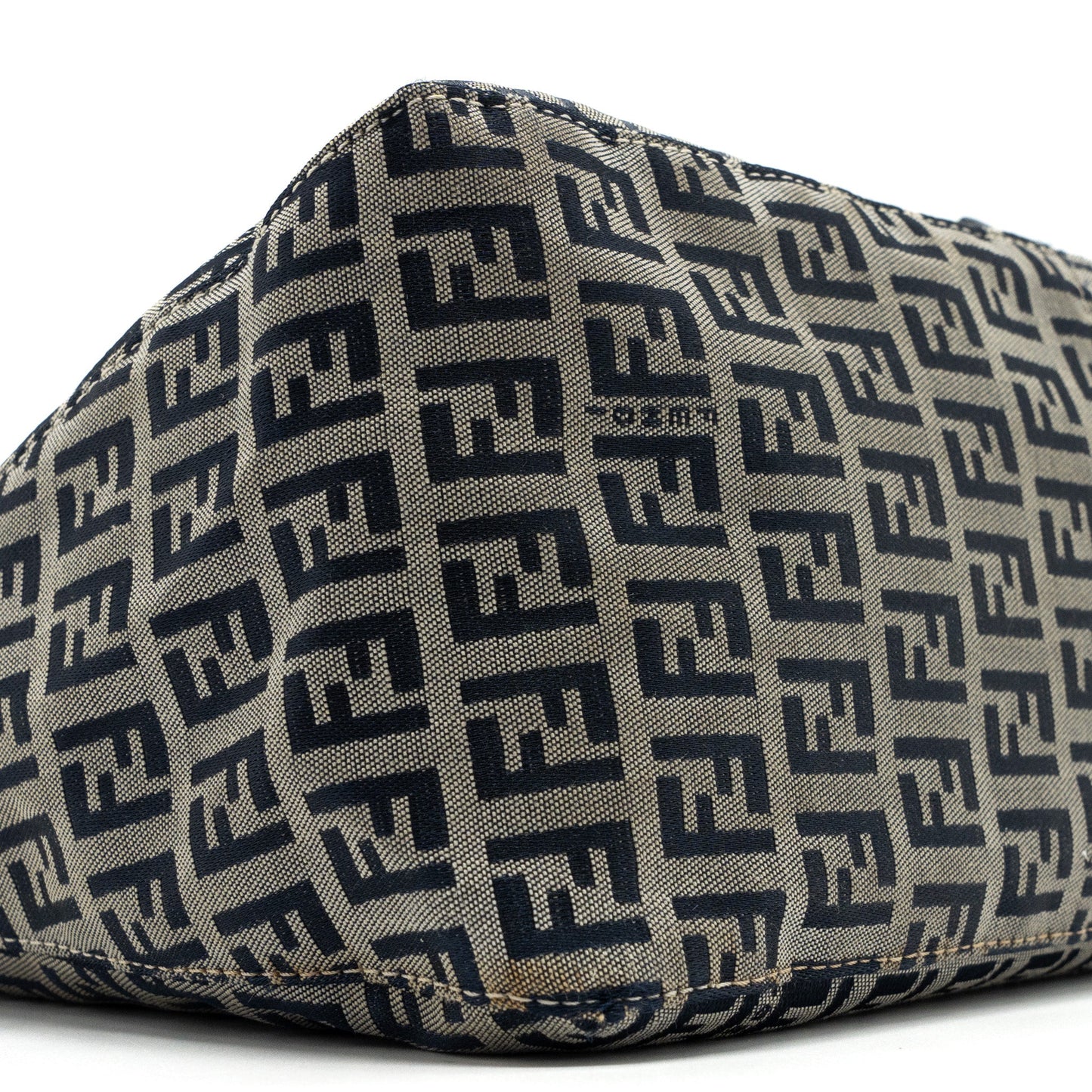Fendi Zucchino Mama Flap Bag FF Jacquard Canvas Grey SHW