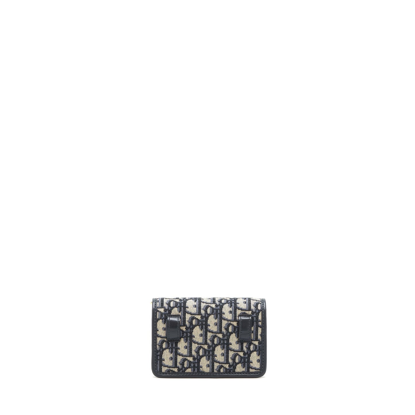 Luxury Dior 30 Montaign Nano pouch with Chain Blue Oblique jacquard