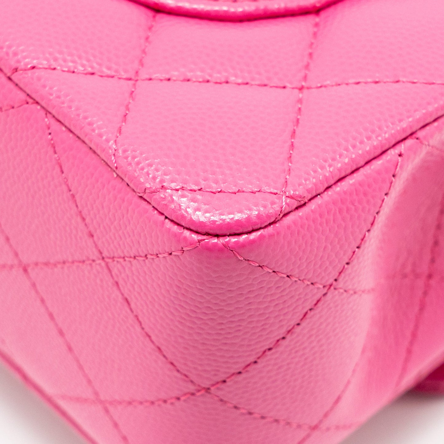 Chanel Small Classic Double Flap Bag Caviar Pink LGHW (Microchip)
