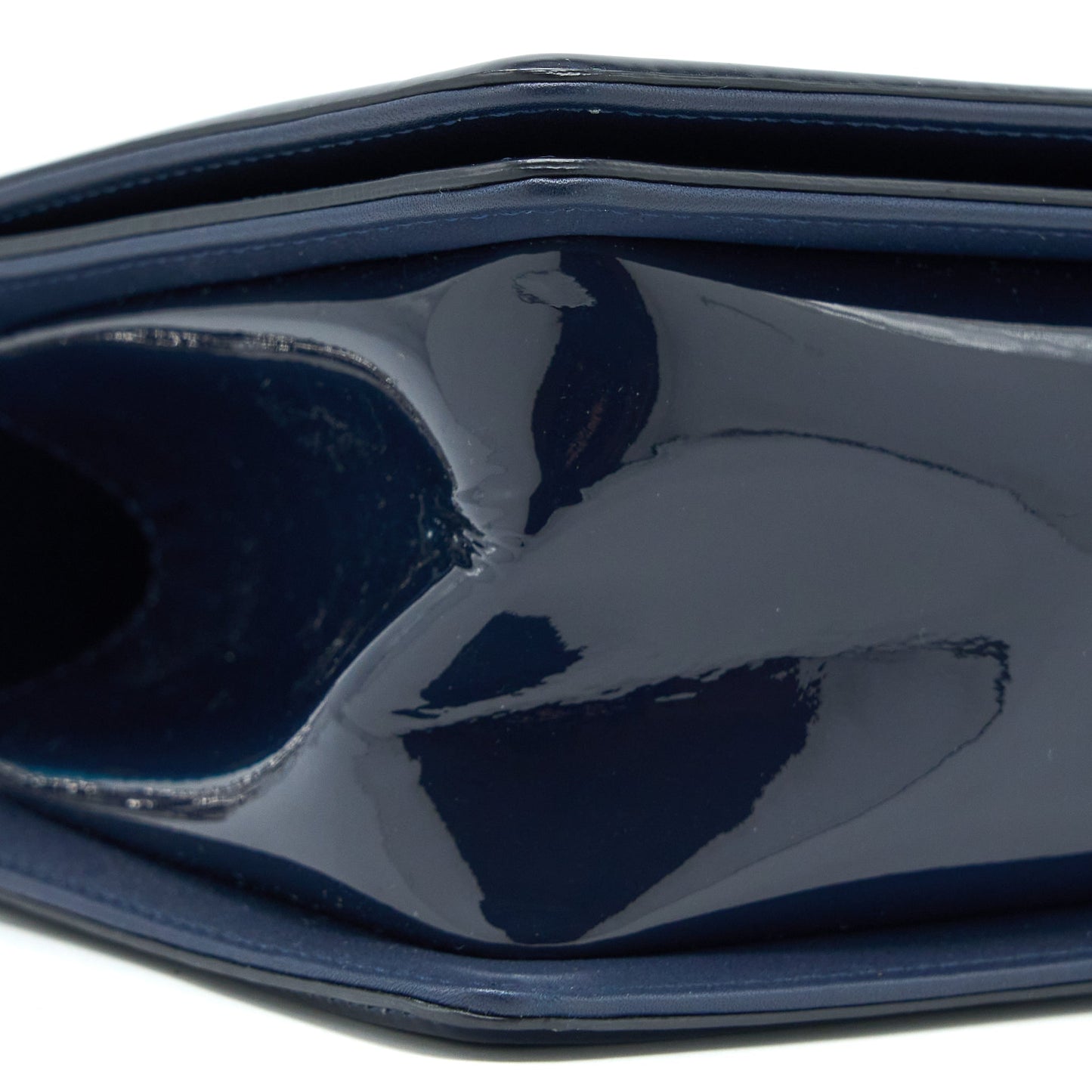 Chanel Medium Boy Bag Patent Navy SHW