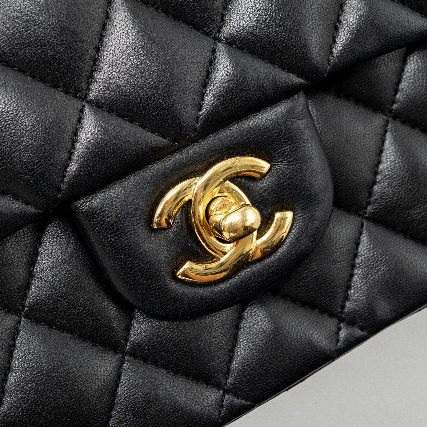 Chanel Medium Classic Double Flap Bag Lambskin Black GHW