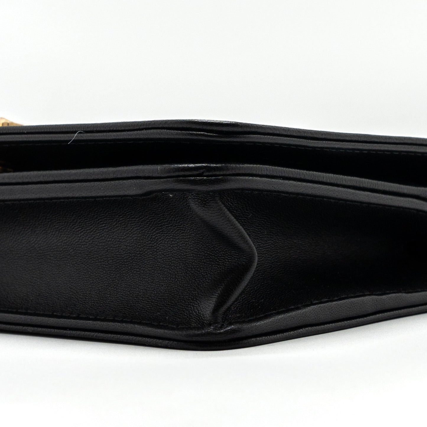 Chanel Boy Wallet On Chain Lambskin Black GHW(Microchip)