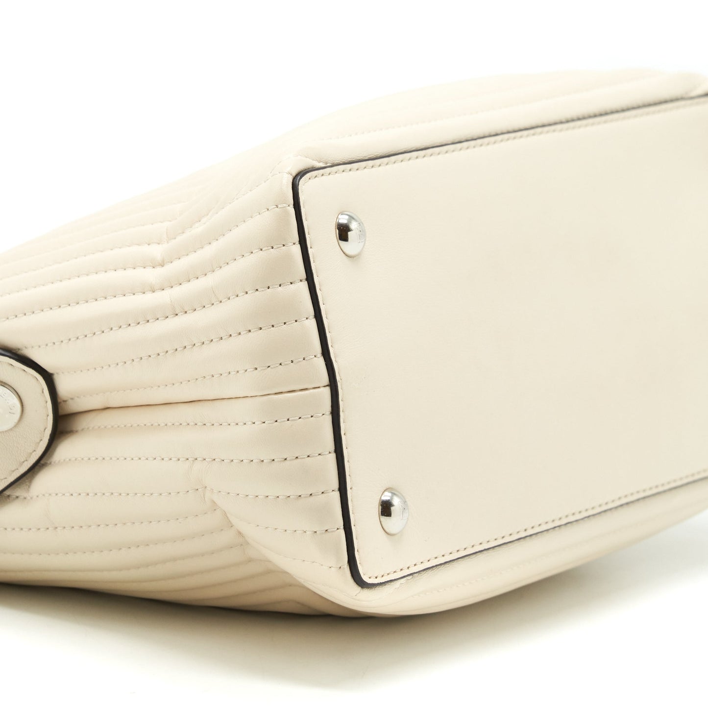 Fendi Dot Com Bag White SHW