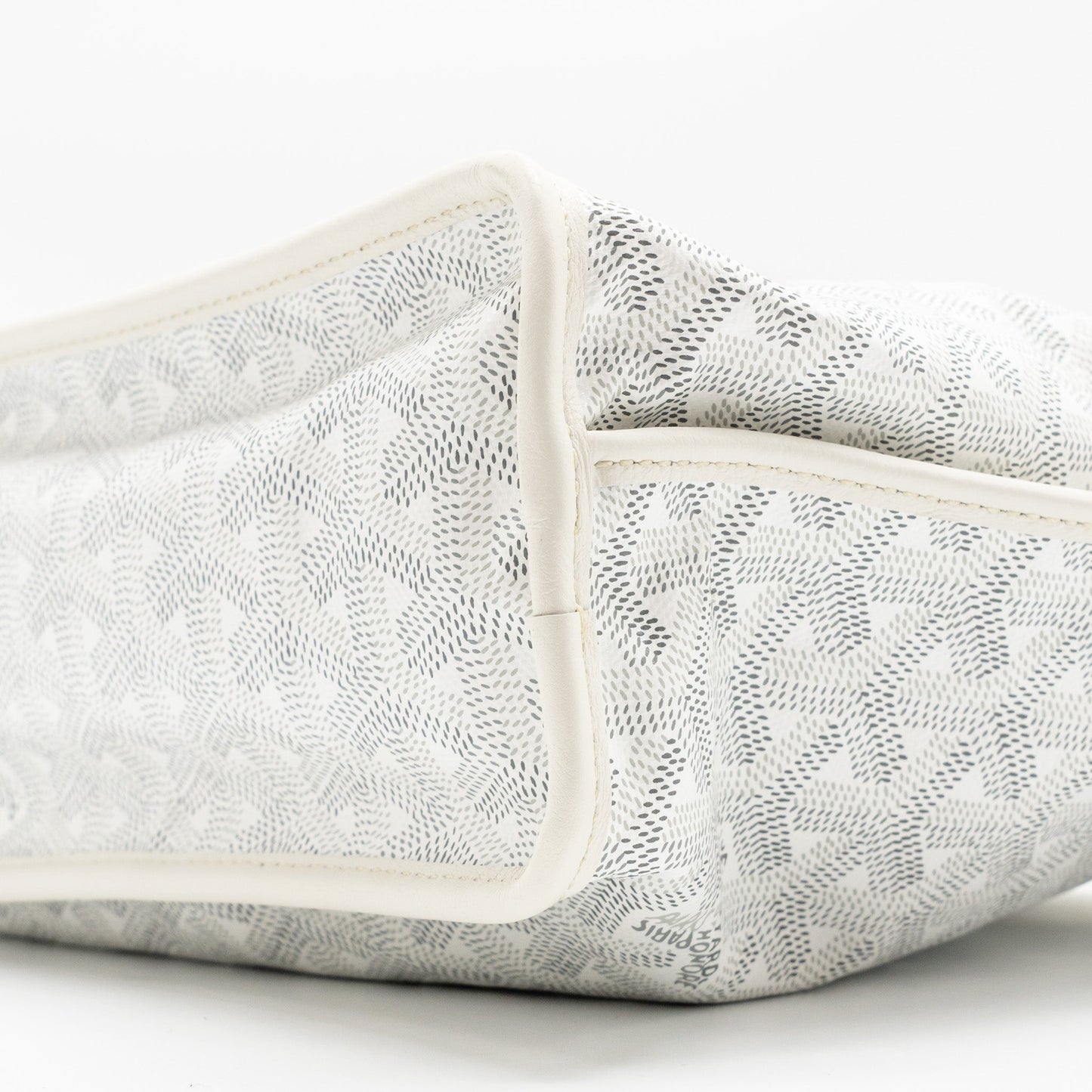 Goyard Mini Anjou Tote Bag Goyardine Canvas/Leather White SHW