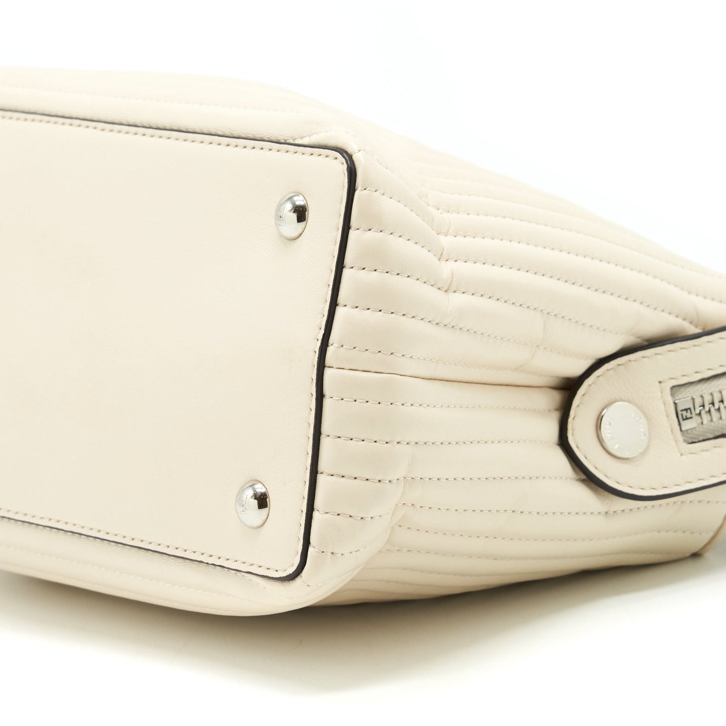 Fendi Dot Com Bag White SHW
