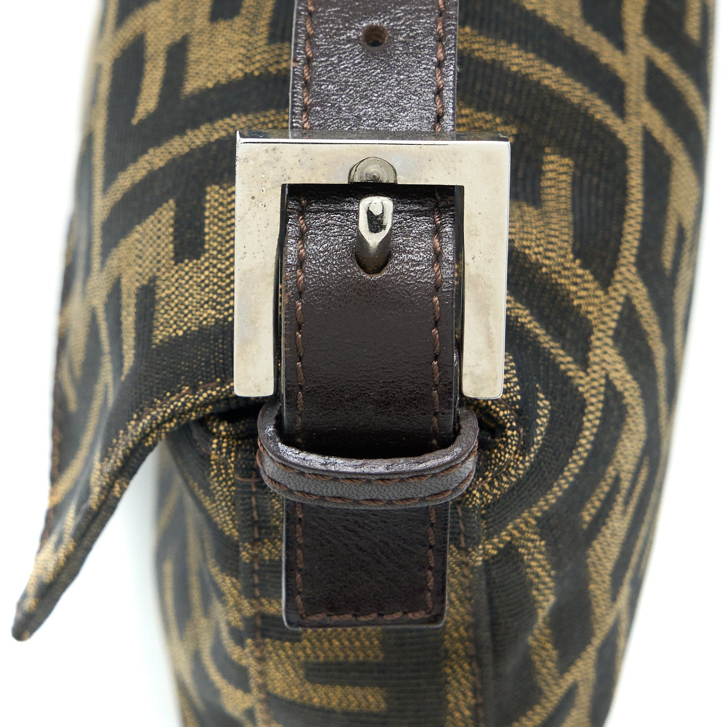 Fendi Vintage Baguette Shouder Bag FF Jacqiard SHW