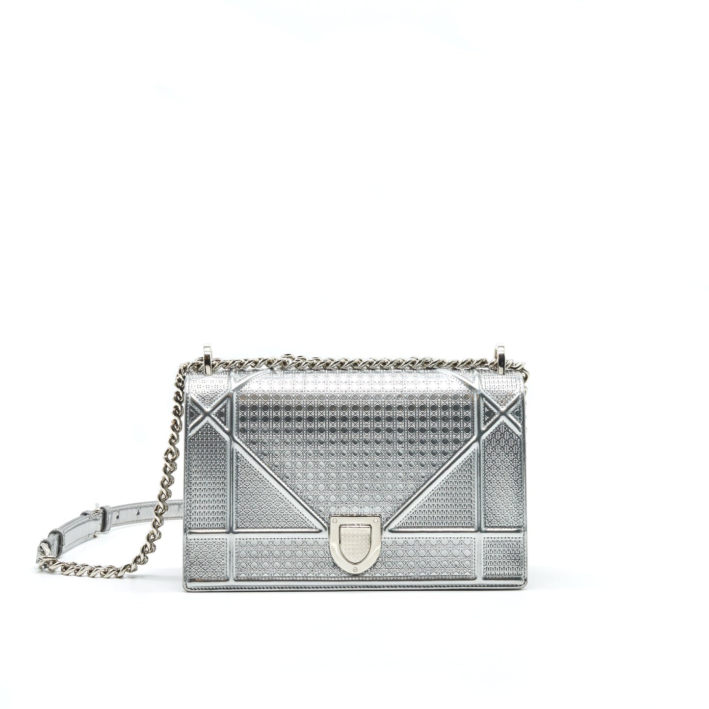 CHRISTIAN Luxury Dior Luxury DiorAMA MEDIUM IN METALLIC SILVER WITH SHW