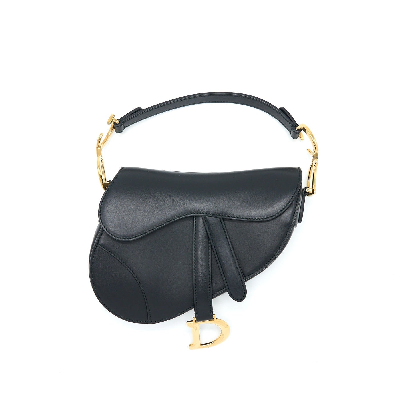 Luxury Dior Mini Saddle Bag Calfskin Black GHW
