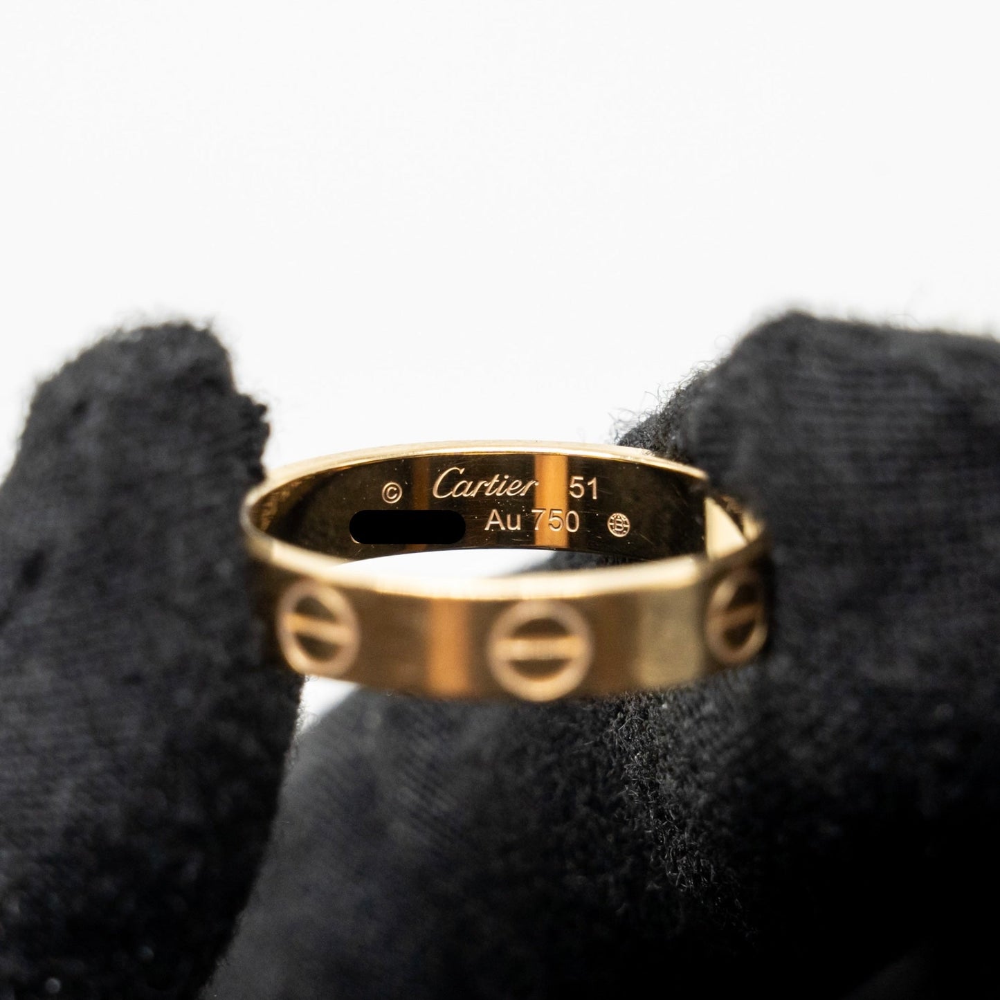 Cartier size 51 love wedding band 18k yellow gold