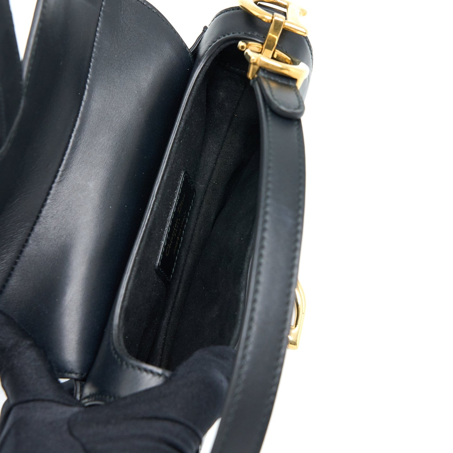 Luxury Dior Mini Saddle Bag Calfskin Black GHW