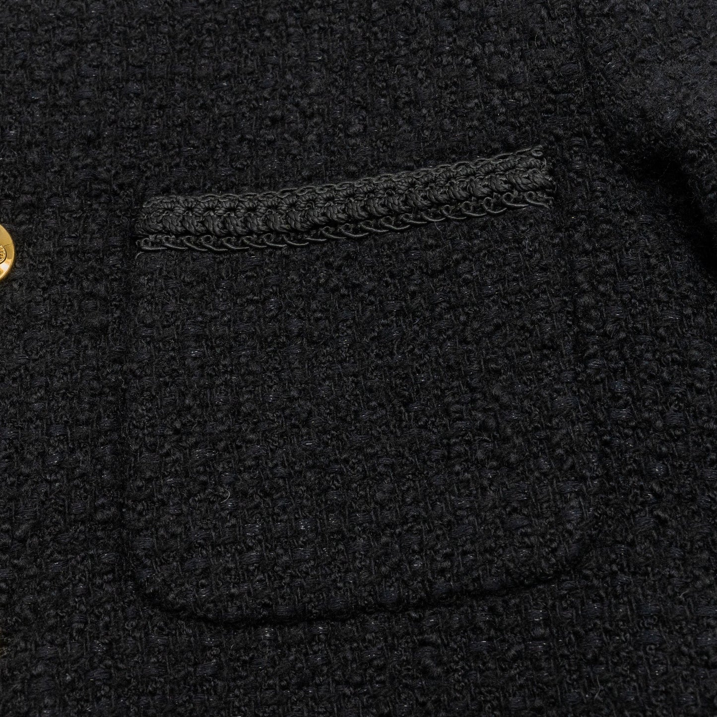Celine Size 34 Chasseur Jacket Tweed Black