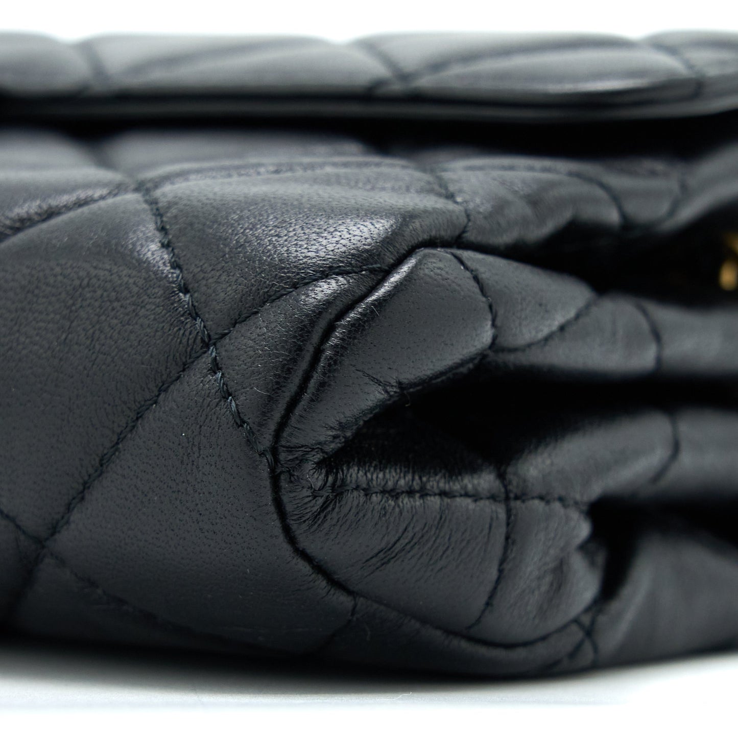 Chanel CC Logo Flap Bag Lambskin Black Multicolour Hardware (Microchip)