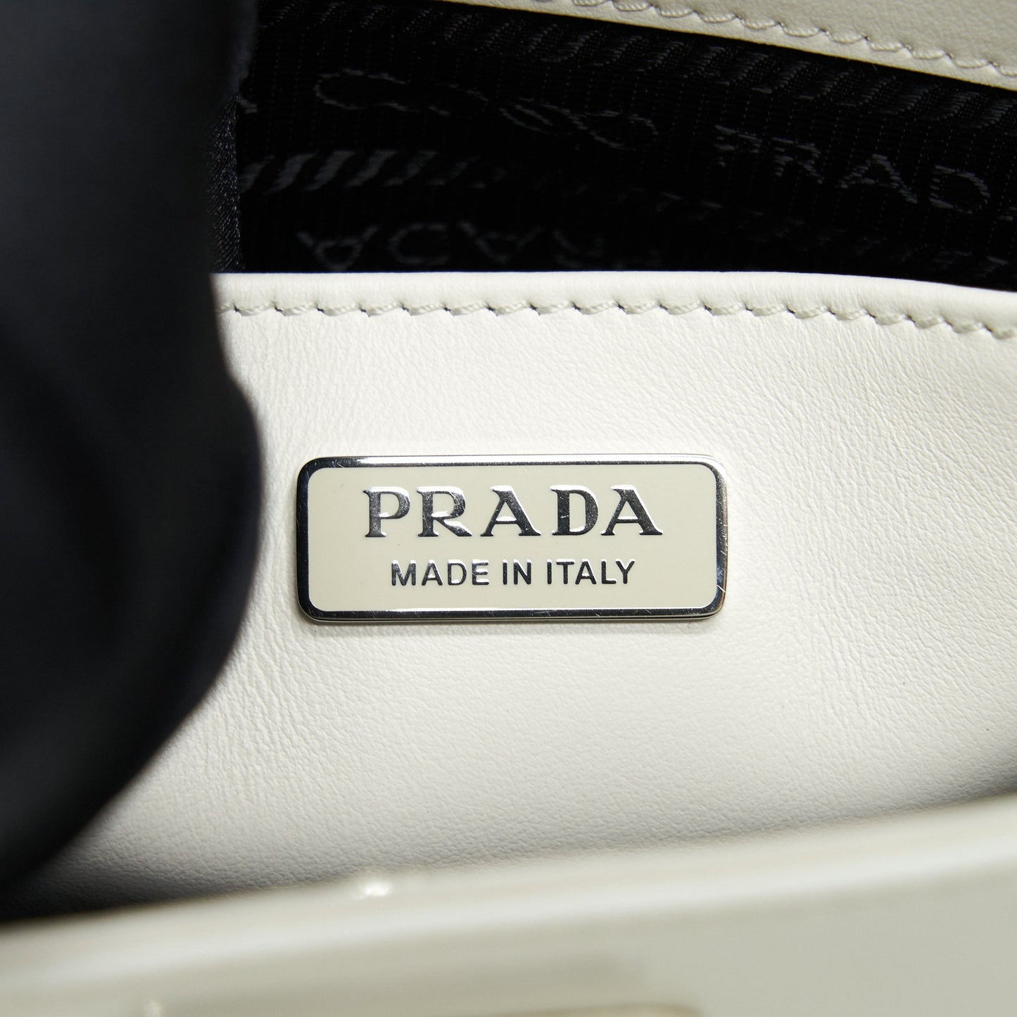 PRADA Cleo Bag in White SHW