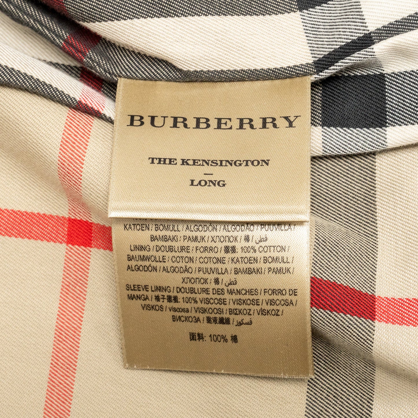 Burberry size UK8 kensington long trench coat black