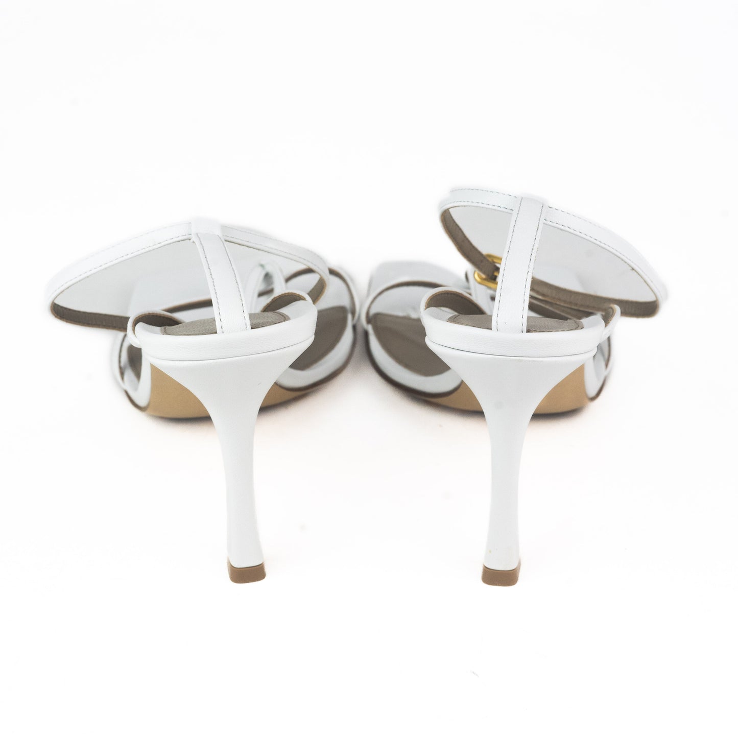 Bottega Veneta Stretch Sandals in Optic White