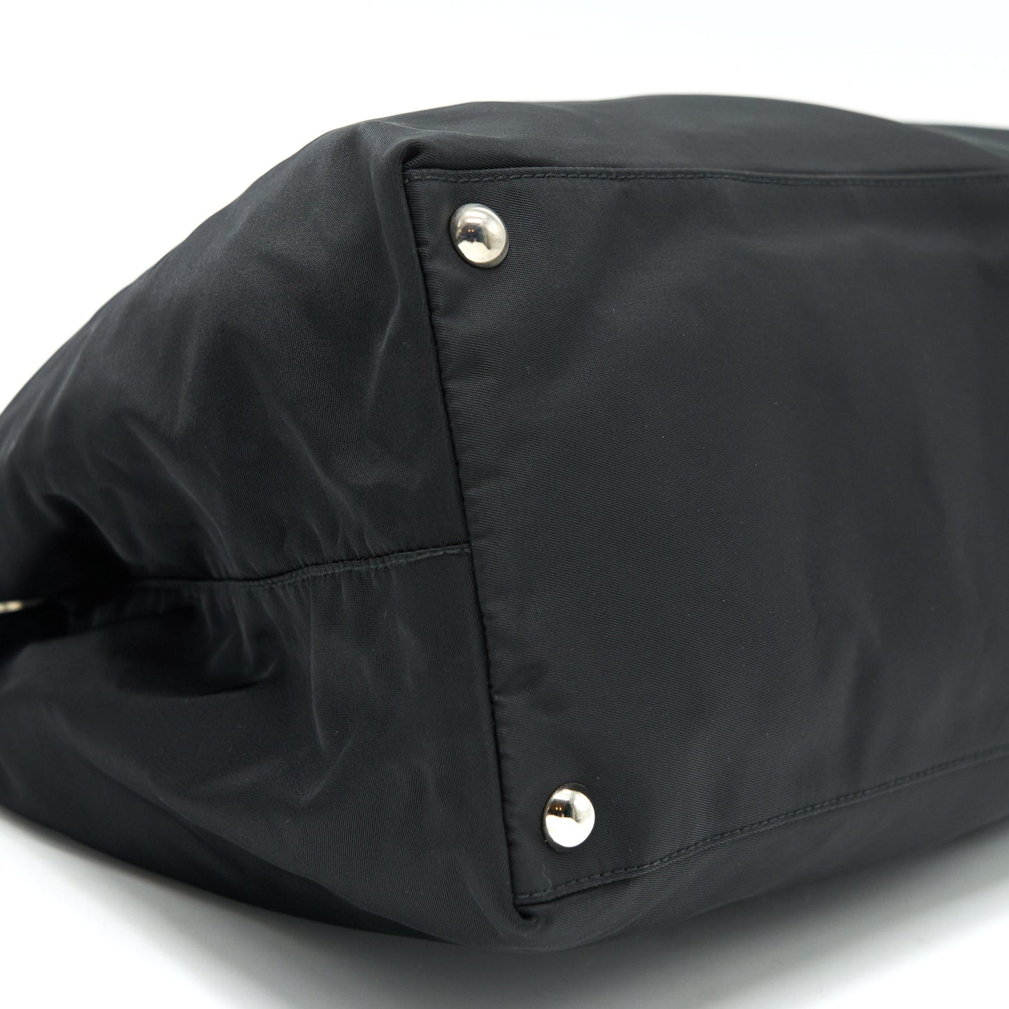PRADA NYLON SHOULDER HAND BAG IN BLACK