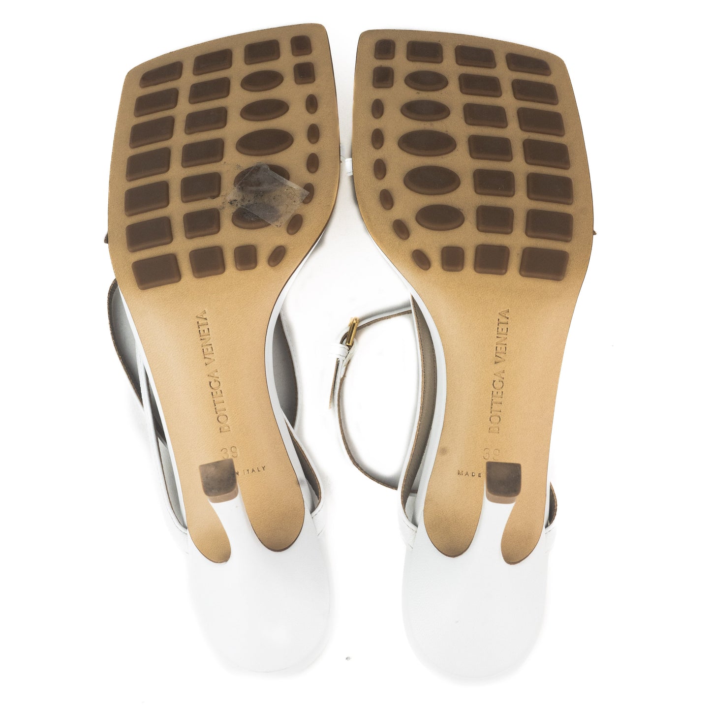 Bottega Veneta Stretch Sandals in Optic White