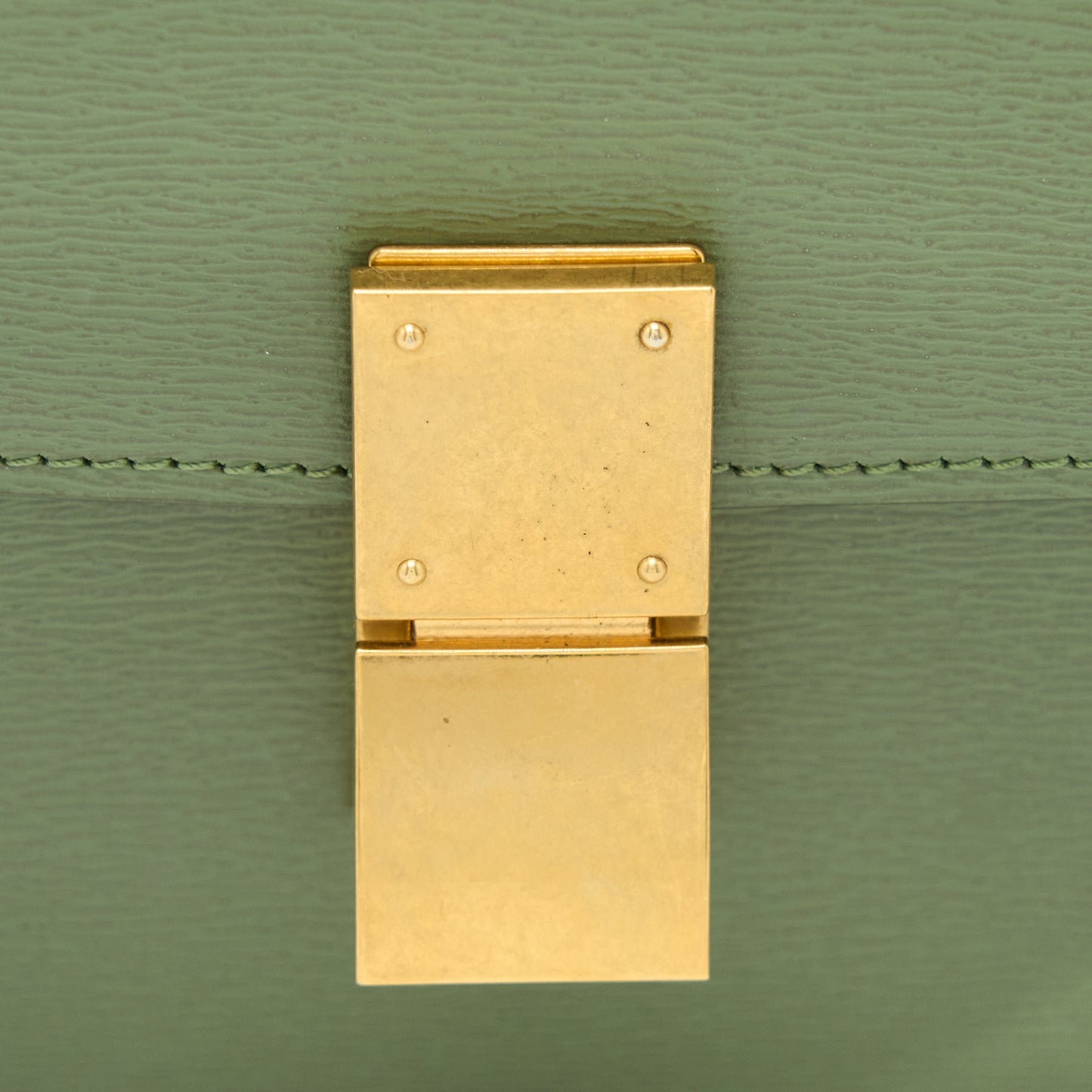 Celine Teen Box Calfskin Green GHW