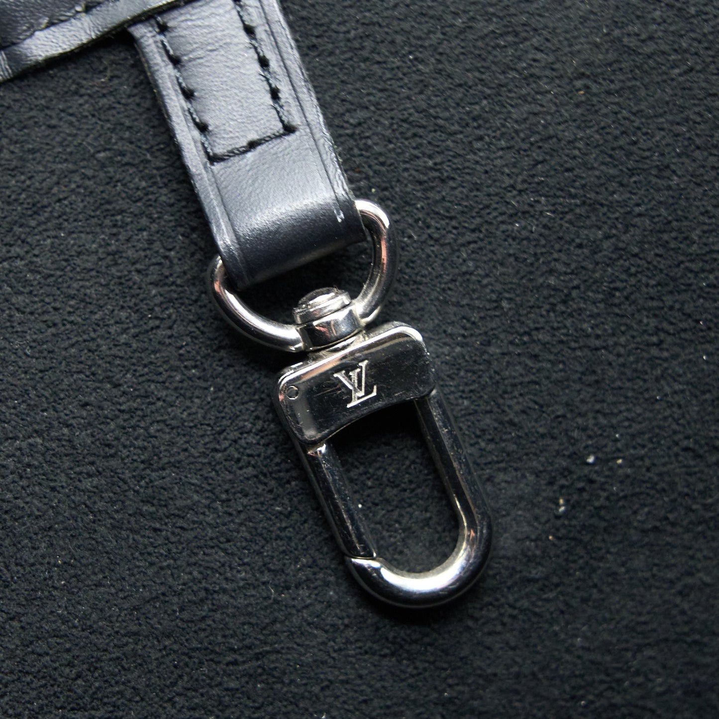 Louis Vuitton Neverfull MM Epi Blue Denim/Black SHW