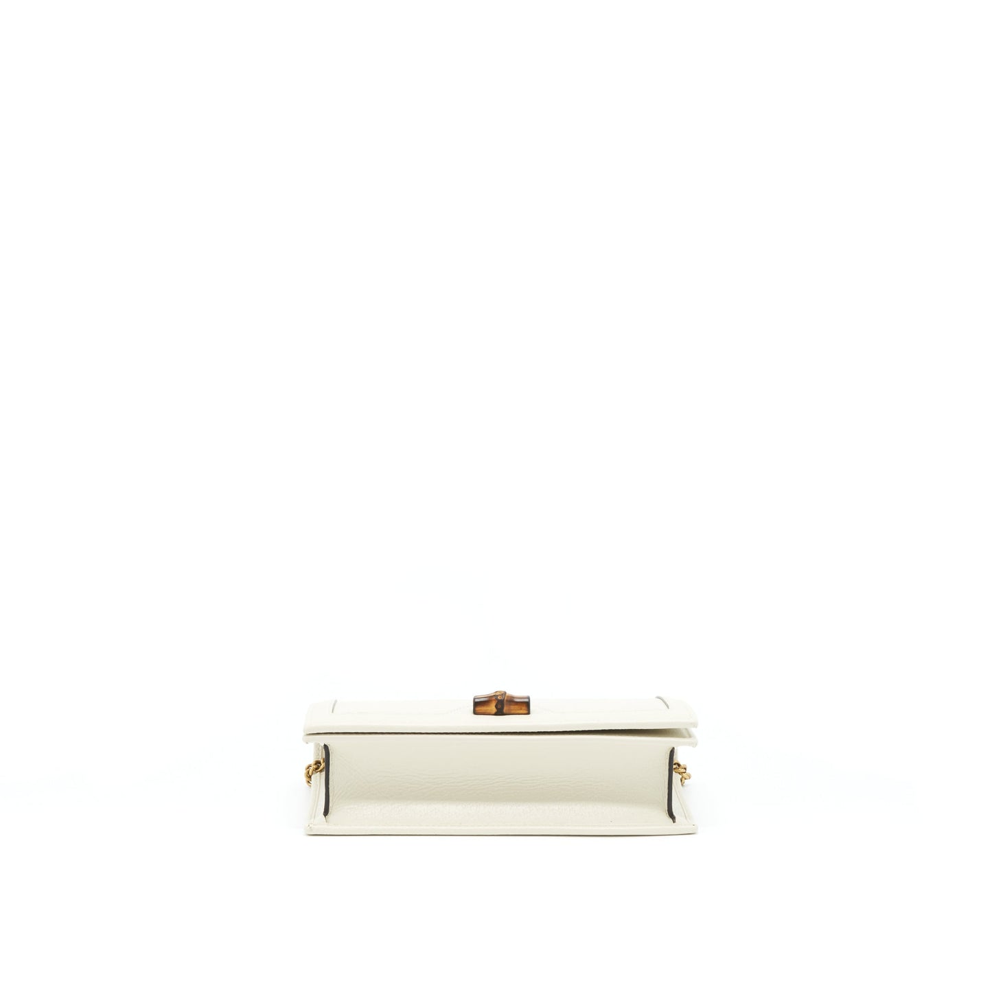 Gucci Diana Mini Bag with Bamboo White GHW