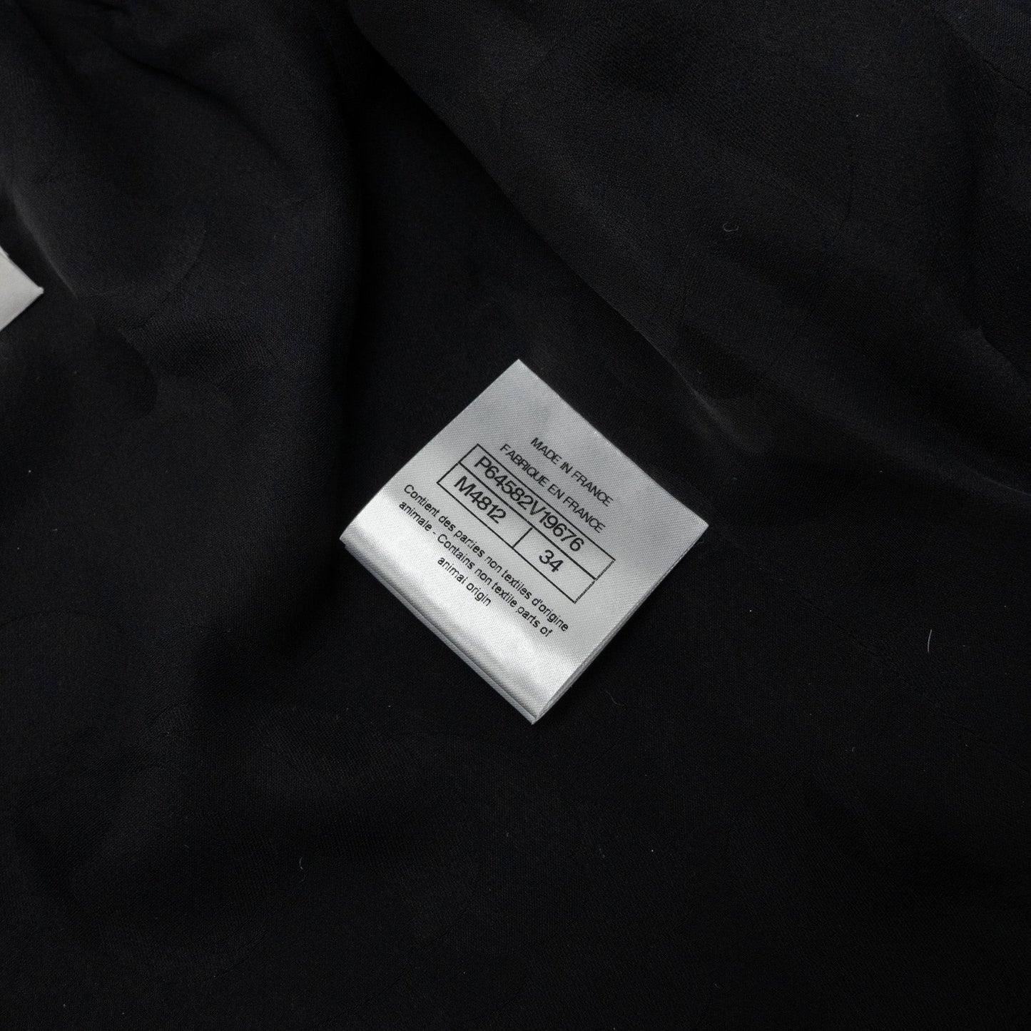 Chanel Size 34 20A Tweed Jacket Wool/Polyamide White/Black