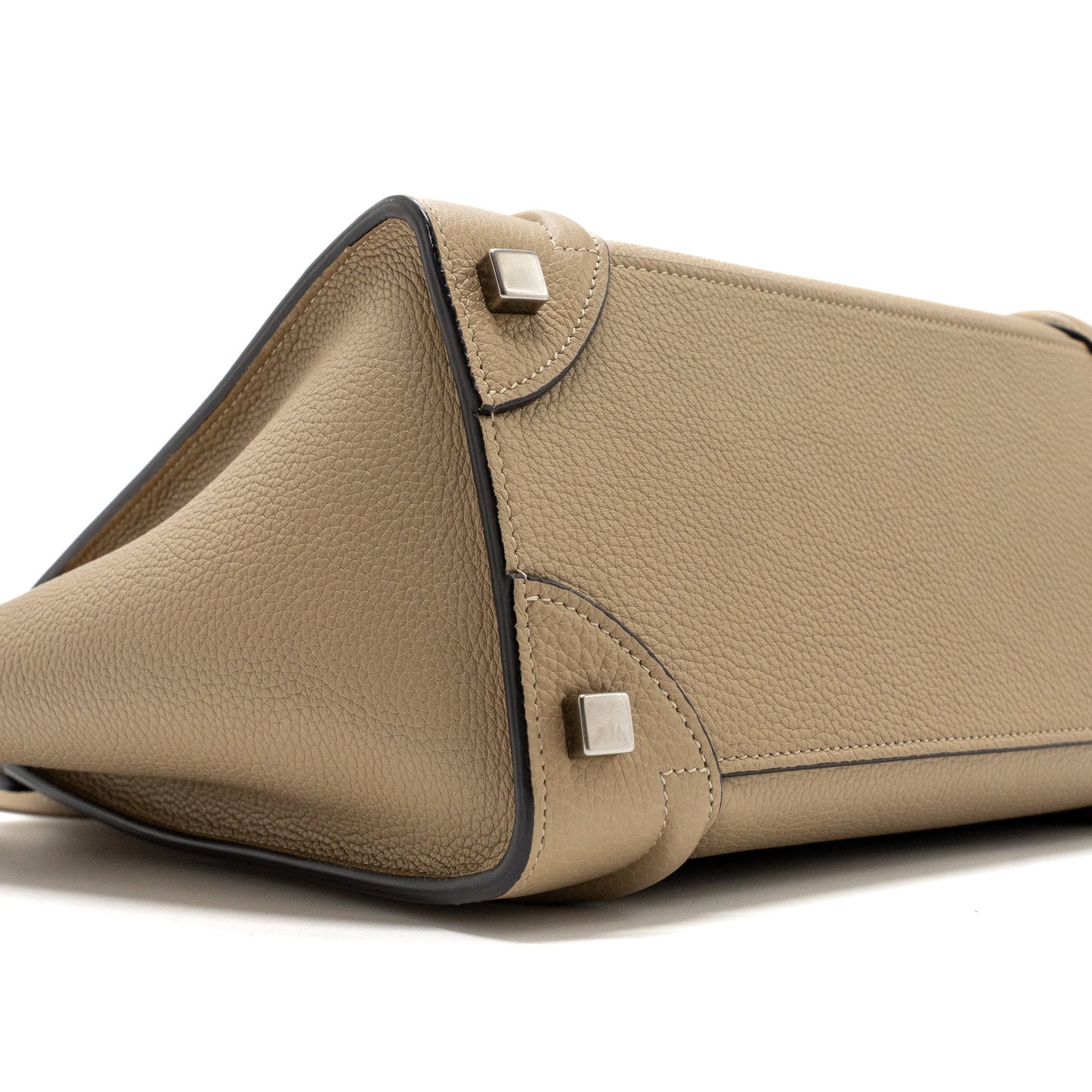 Celine micro luggage bag calfskin dune SHW