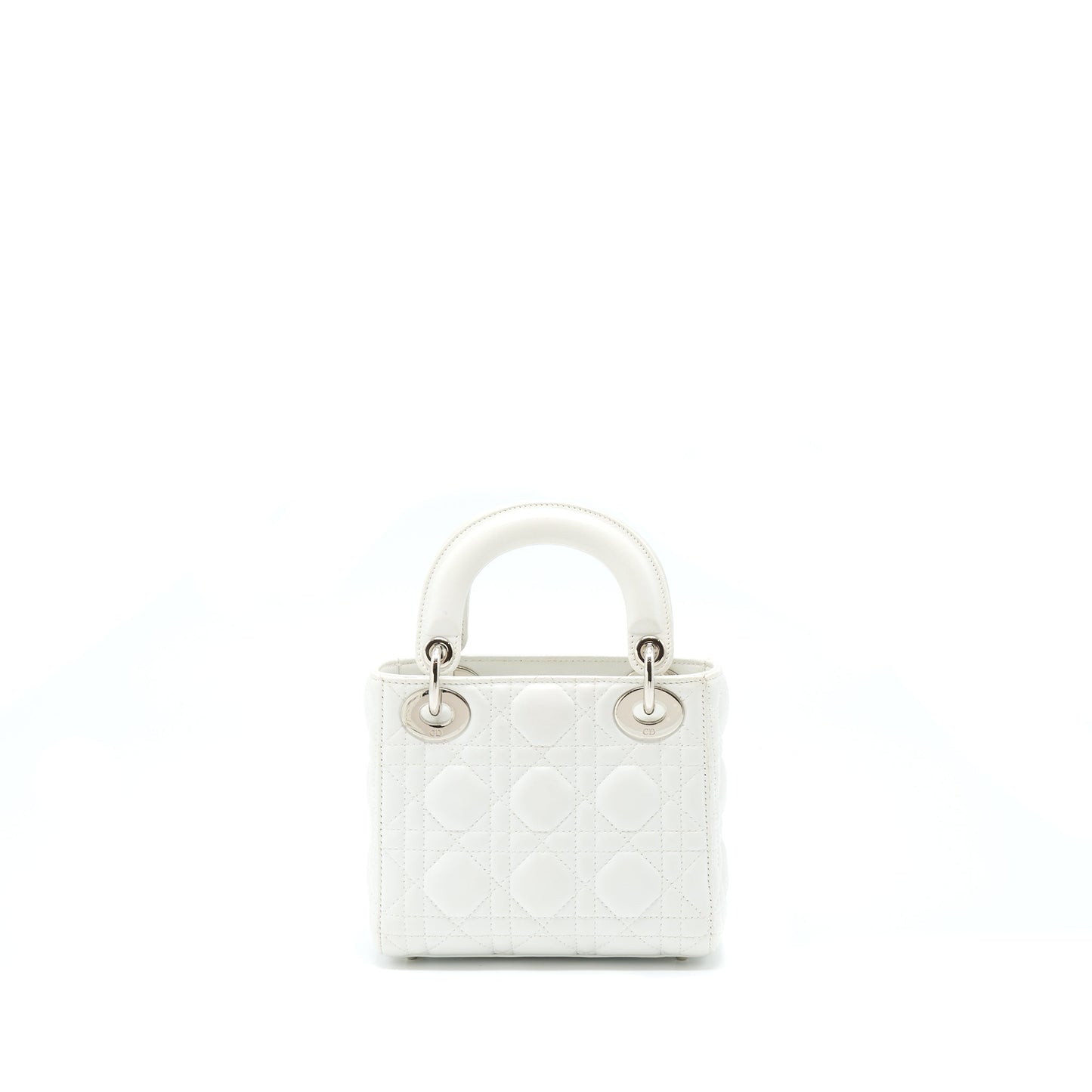 Luxury Dior Mini Lady Luxury Dior Lambskin White SHW
