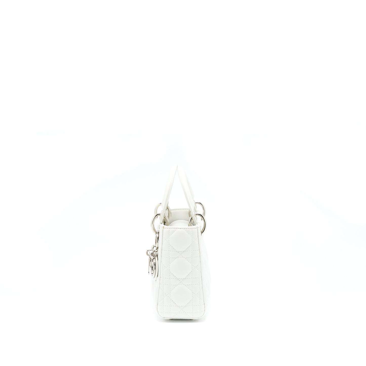 Luxury Dior Mini Lady Luxury Dior Lambskin White SHW