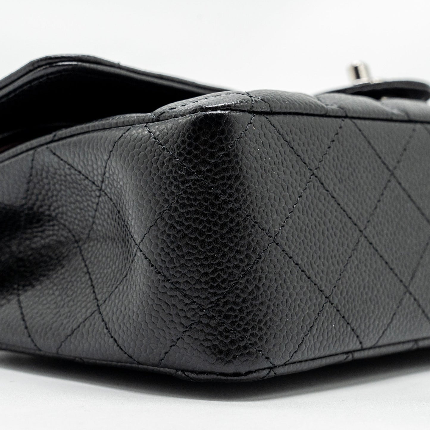 Chanel medium classic double flap bag Caviar Black SHW
