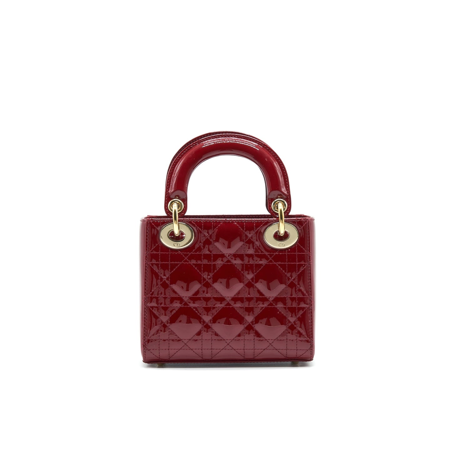 Luxury Dior Mini Lady Luxury Dior Patent leather Red with GHW