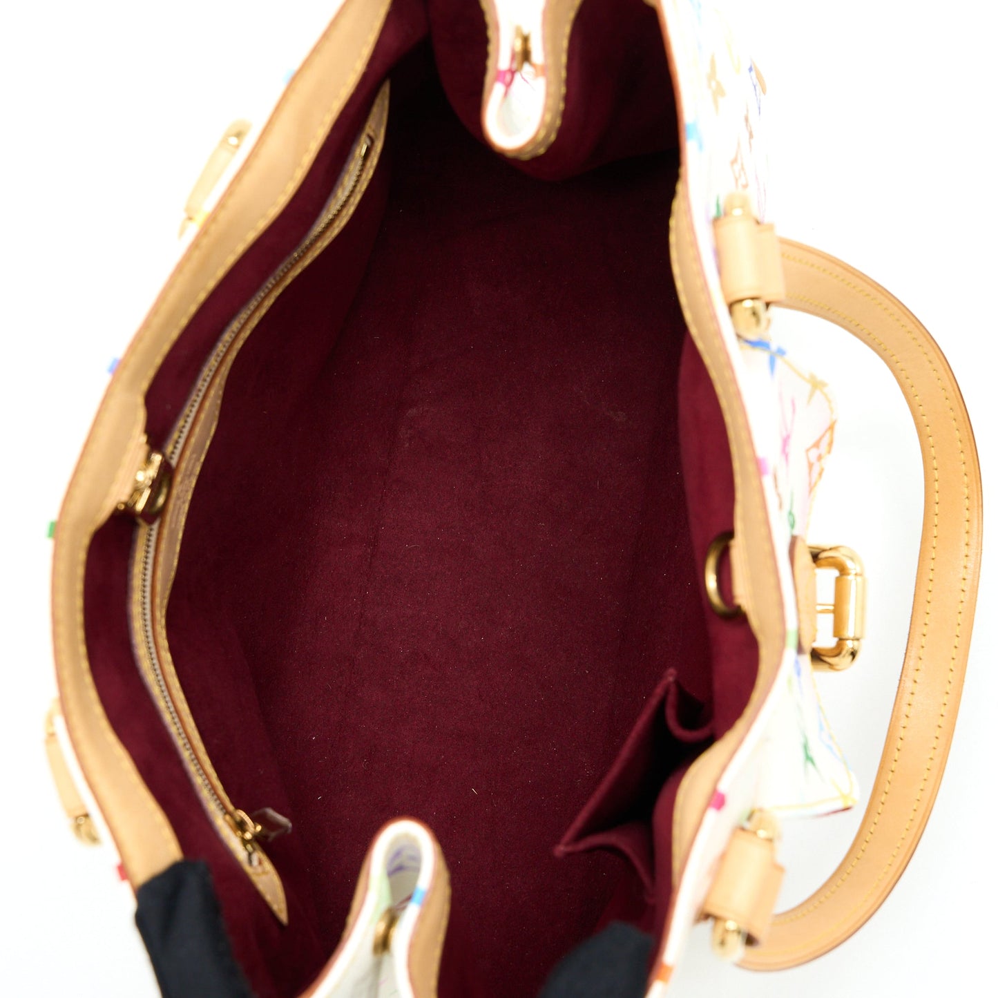 Louis Vuitton Aurelia Shoulder Bag White Multicolour Monogram Canvas GHW