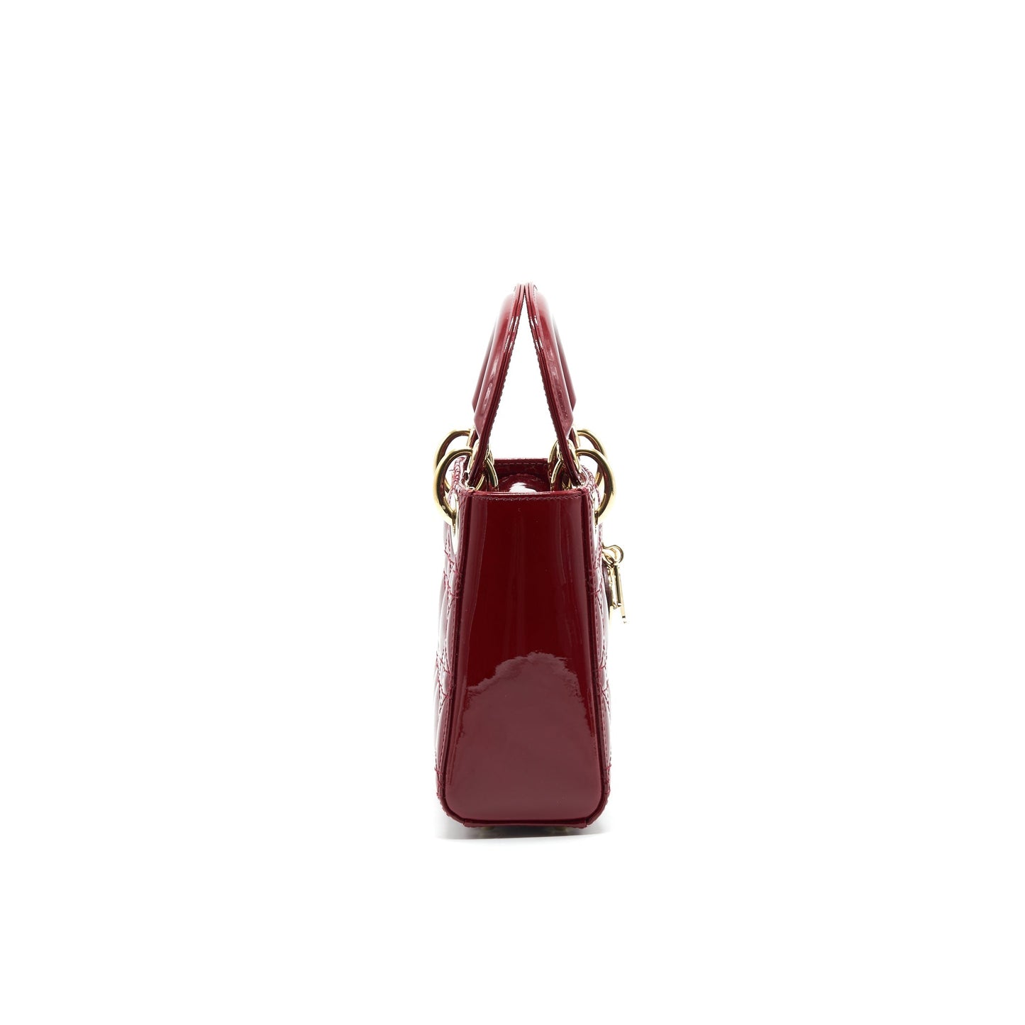 Luxury Dior Mini Lady Luxury Dior Patent leather Red with GHW