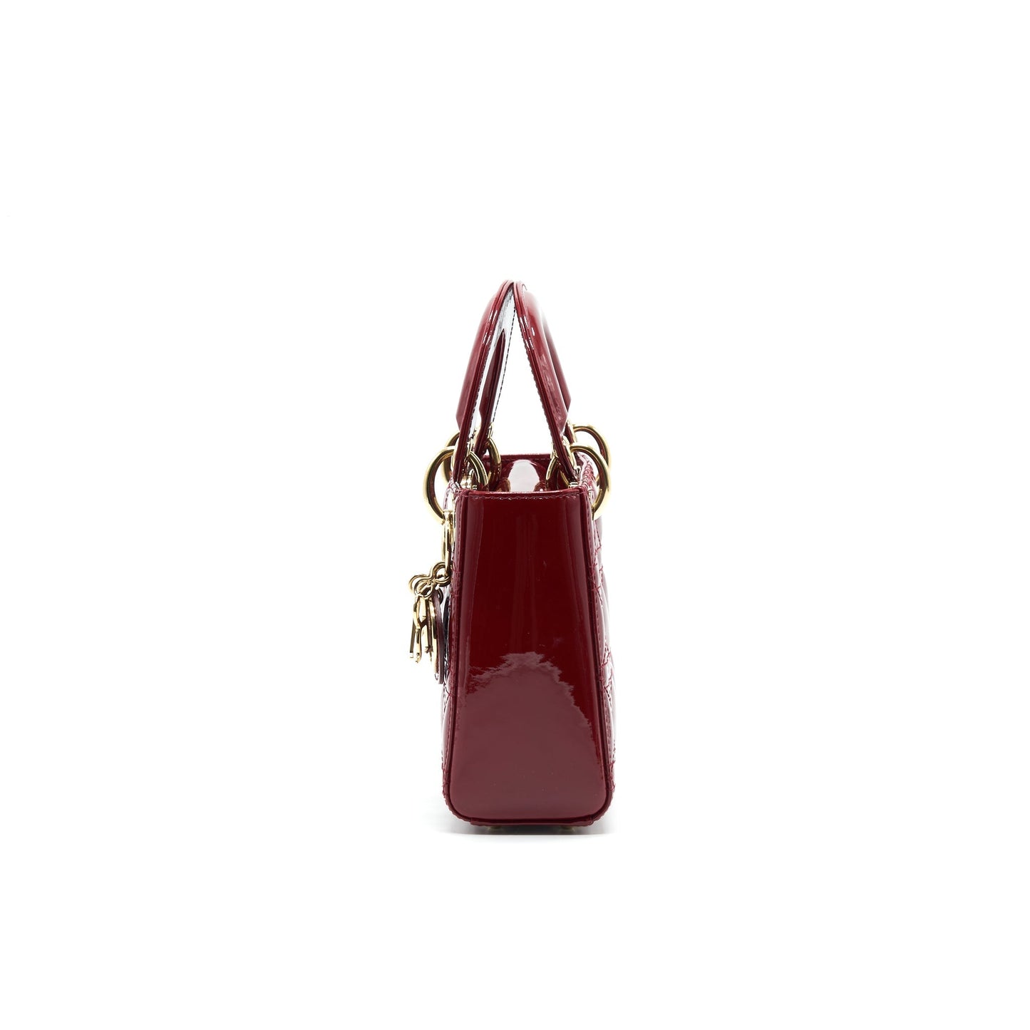 Luxury Dior Mini Lady Luxury Dior Patent leather Red with GHW