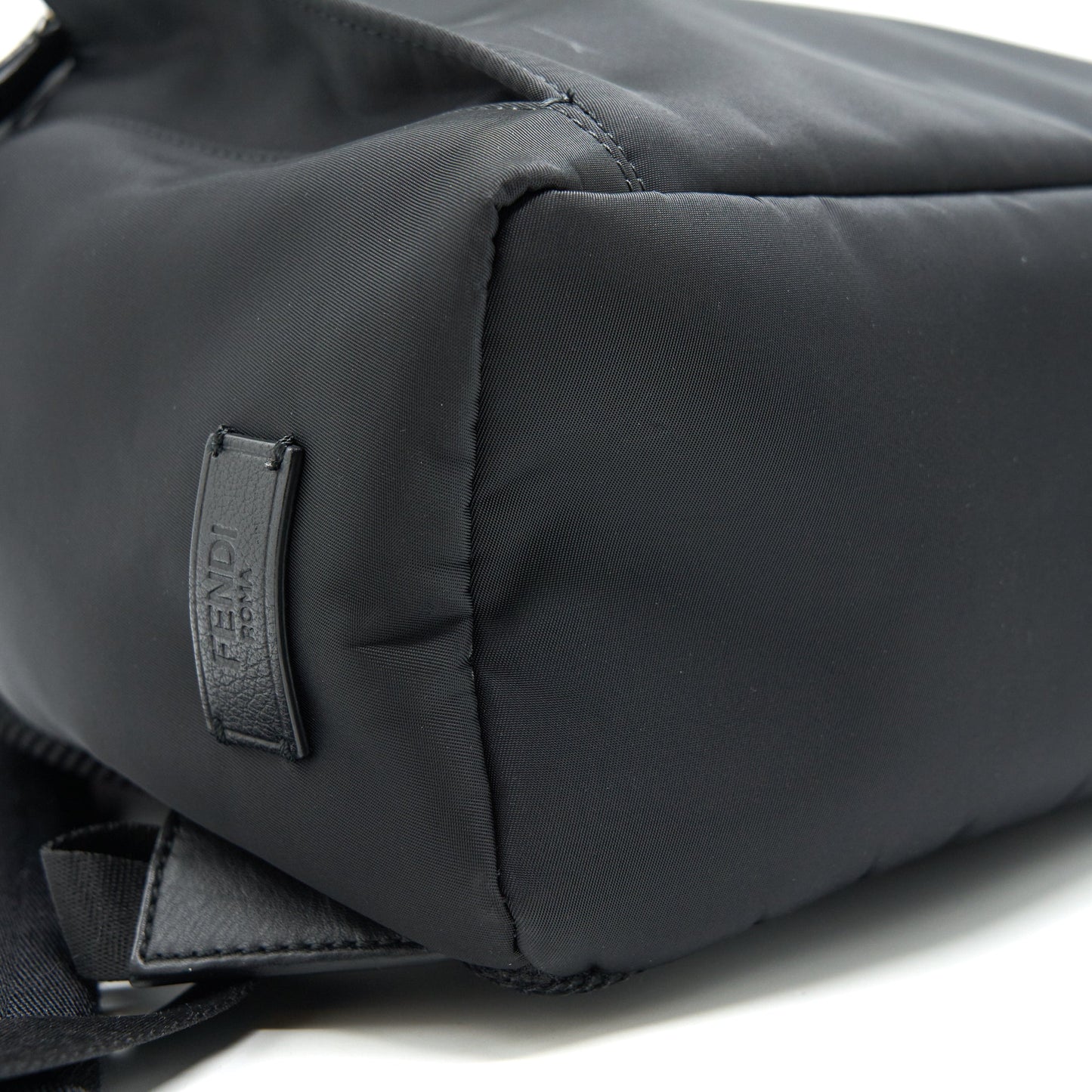 FENDI MONSTER BACKPACK IN BLACK WITH RED FUR