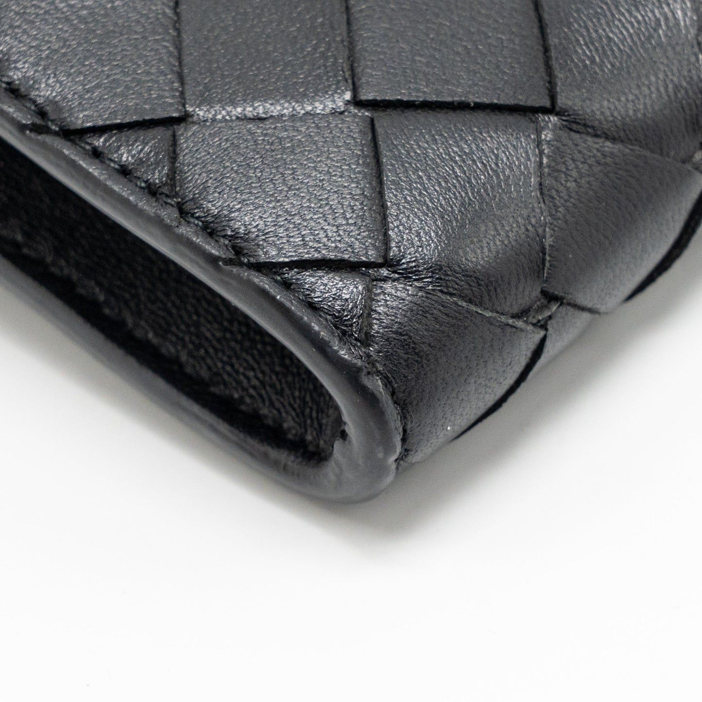 Bottega Veneta Andiamo Clutch Intrecciato Calfskin Black GHW
