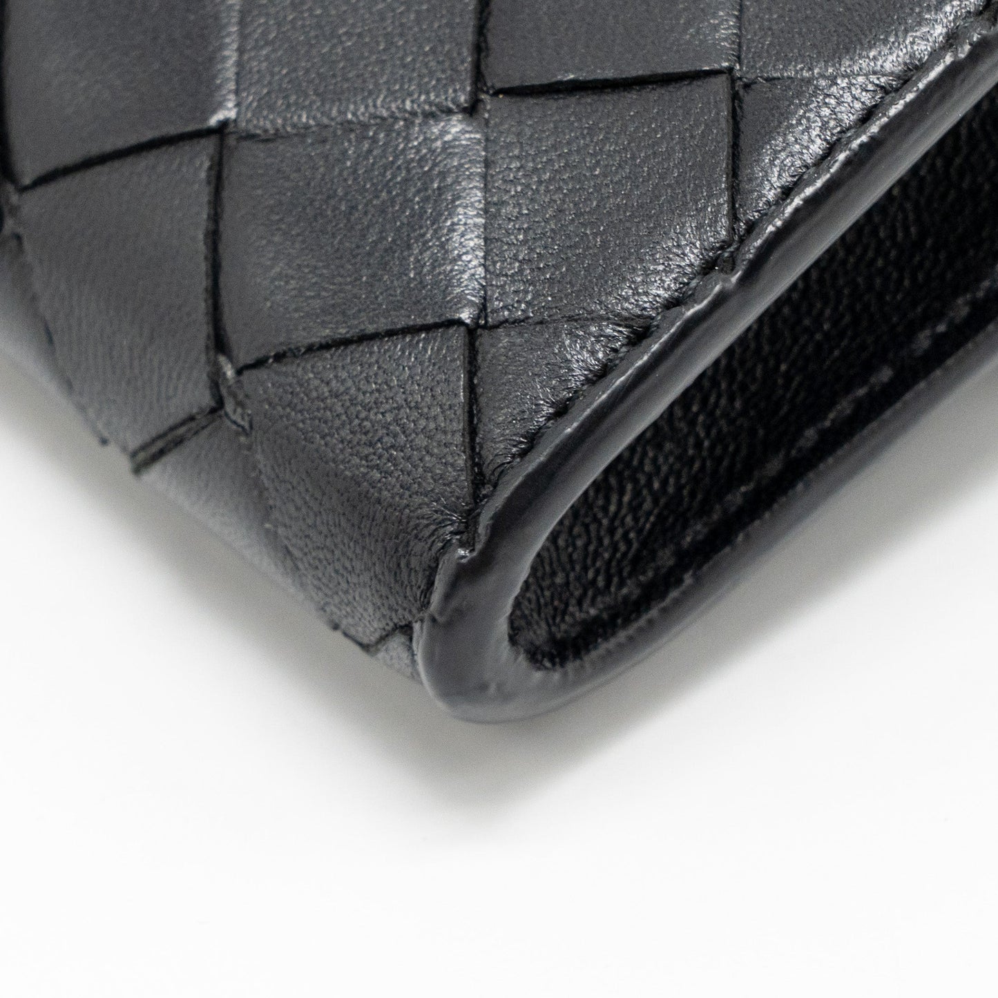 Bottega Veneta Andiamo Clutch Intrecciato Calfskin Black GHW