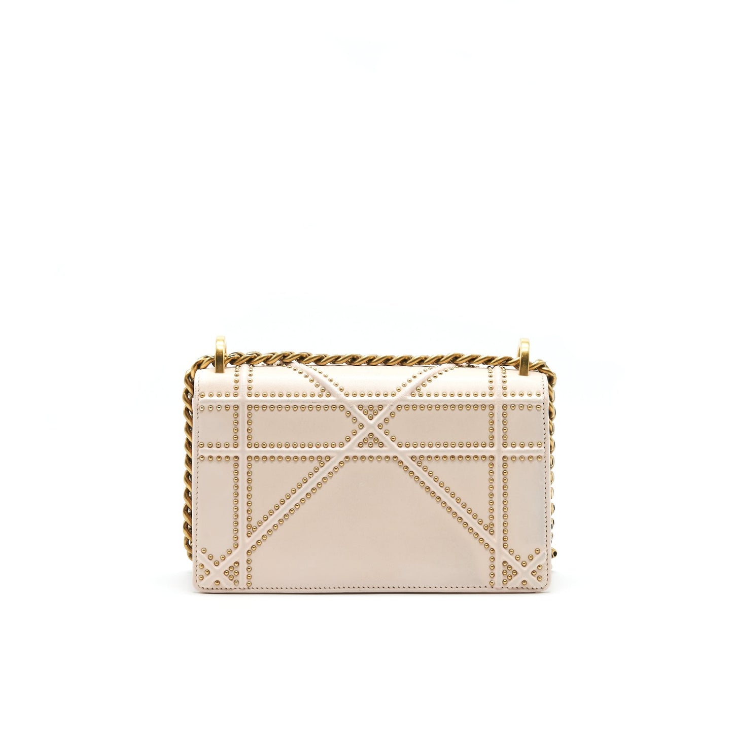 Luxury Dior Small Studded Luxury Diorama Beige with GHW