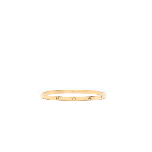 Cartier Size 17 Love Bracelet Small Model Rose Gold
