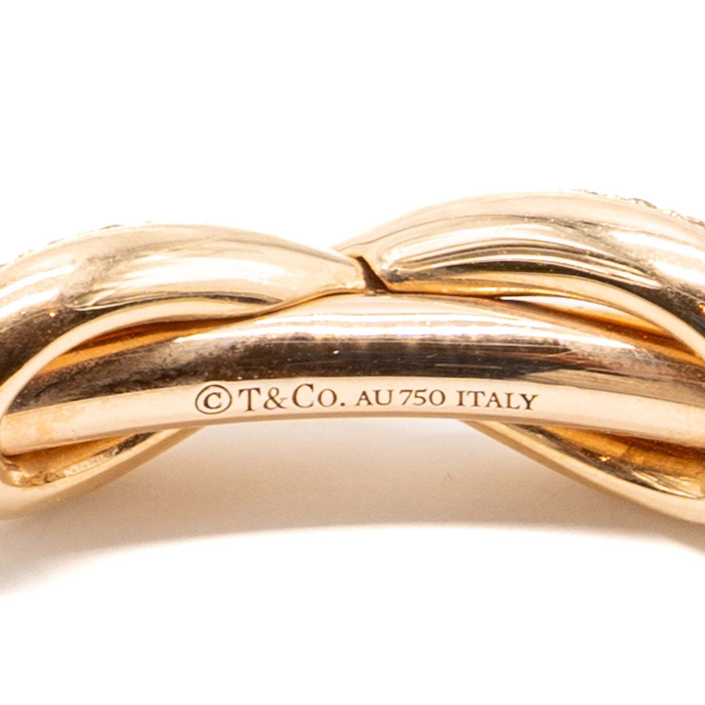 Tiffany Size Small Infinity Cuff Rose Gold, Diamonds