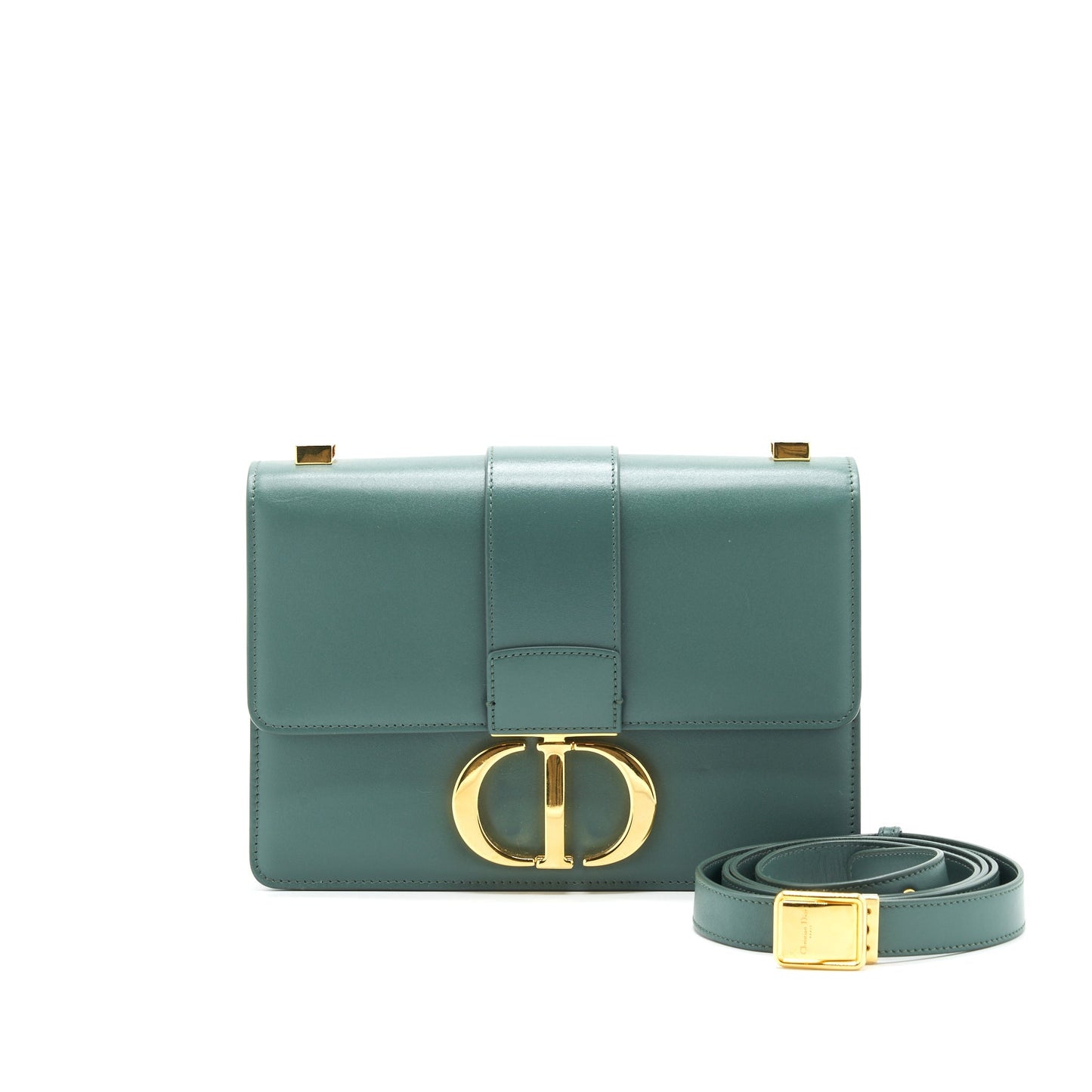 Luxury Dior 30 Montaigne Medium Flap Bag Green with GHW