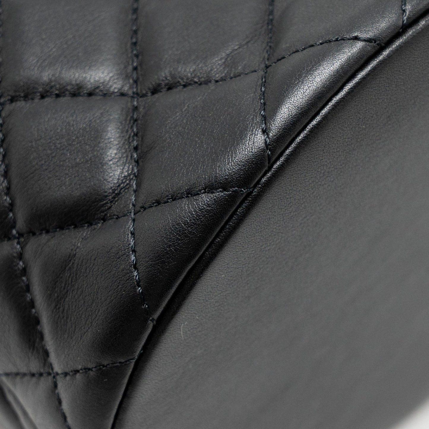 Chanel Top Handle Boy Bucket Bag Lambskin Black GHW