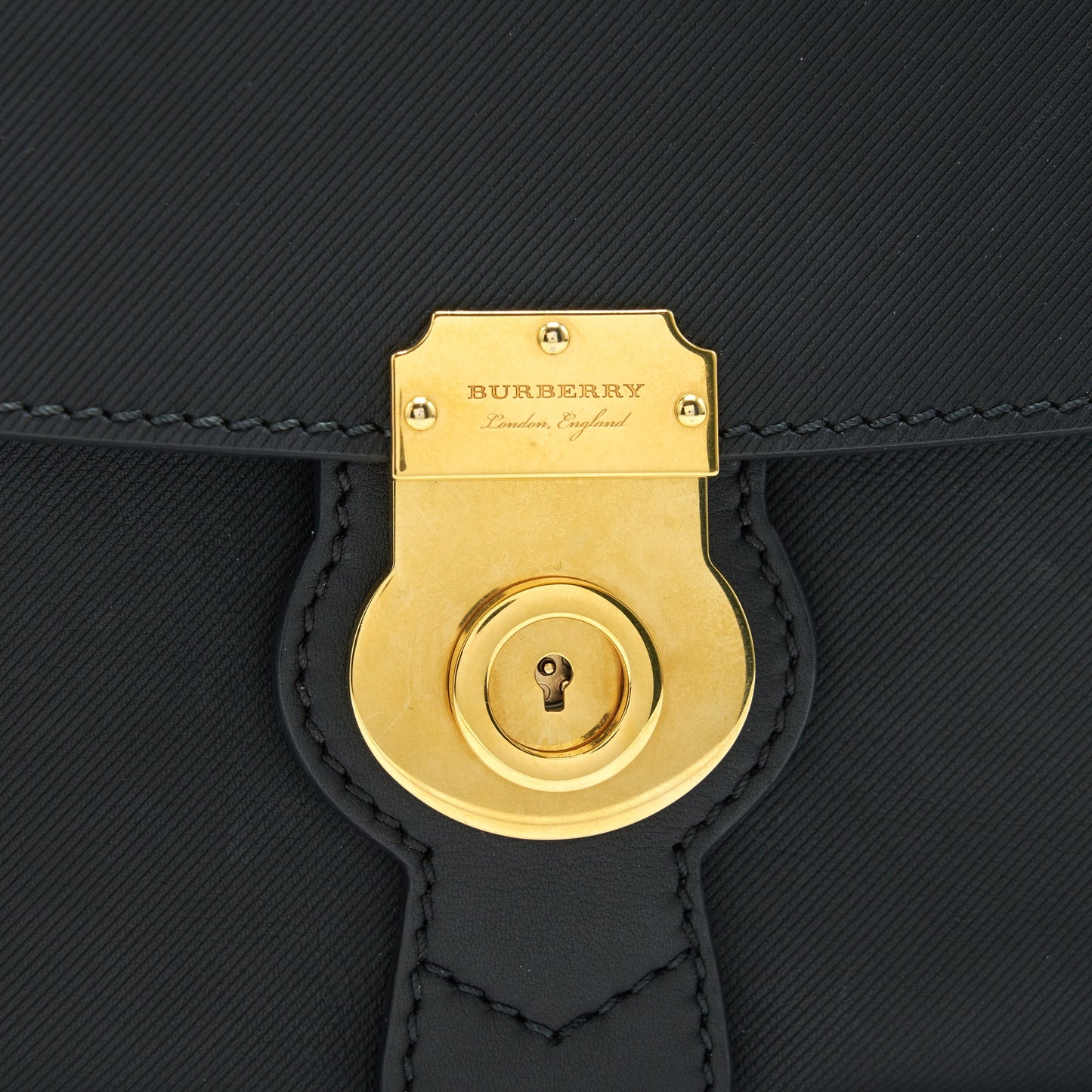 BURBERRY Small DK88 Top Handle Bag Black