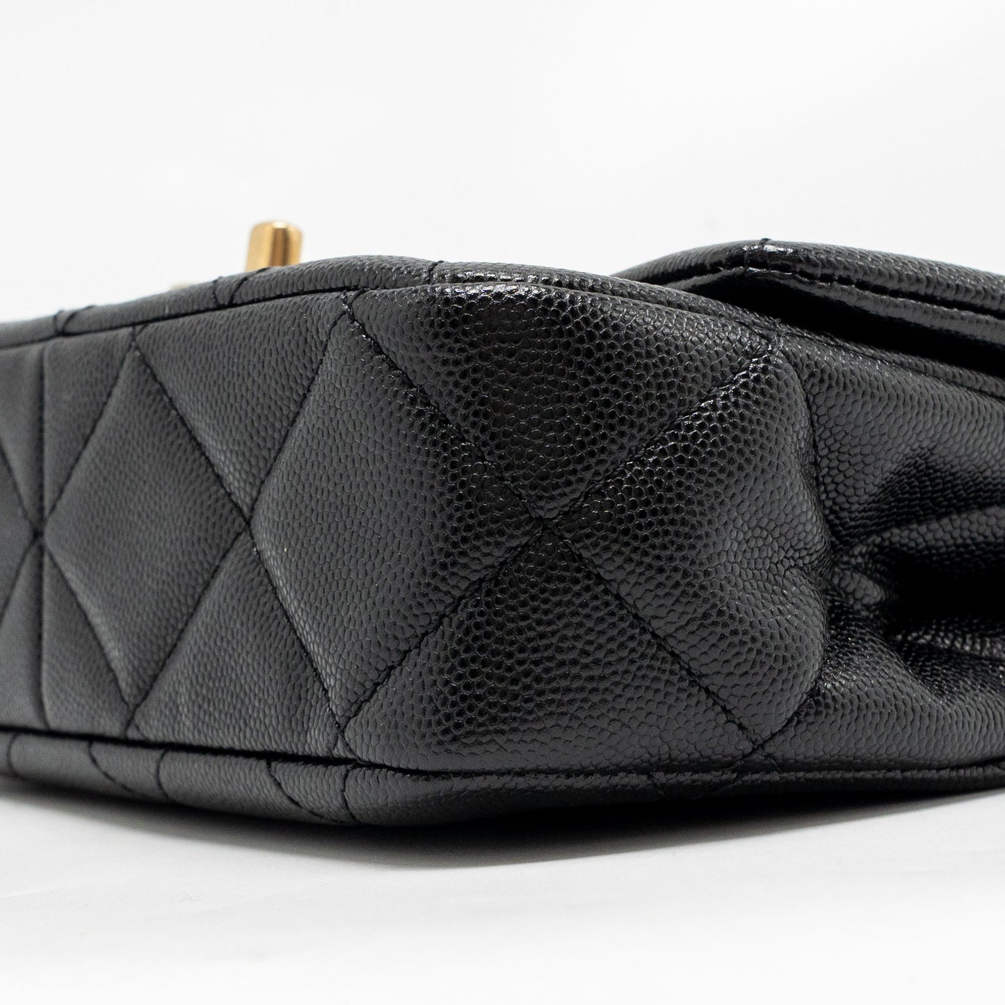 Chanel Giant Black Chain Mini Flap Bag Caviar Black GHW (Microchip)