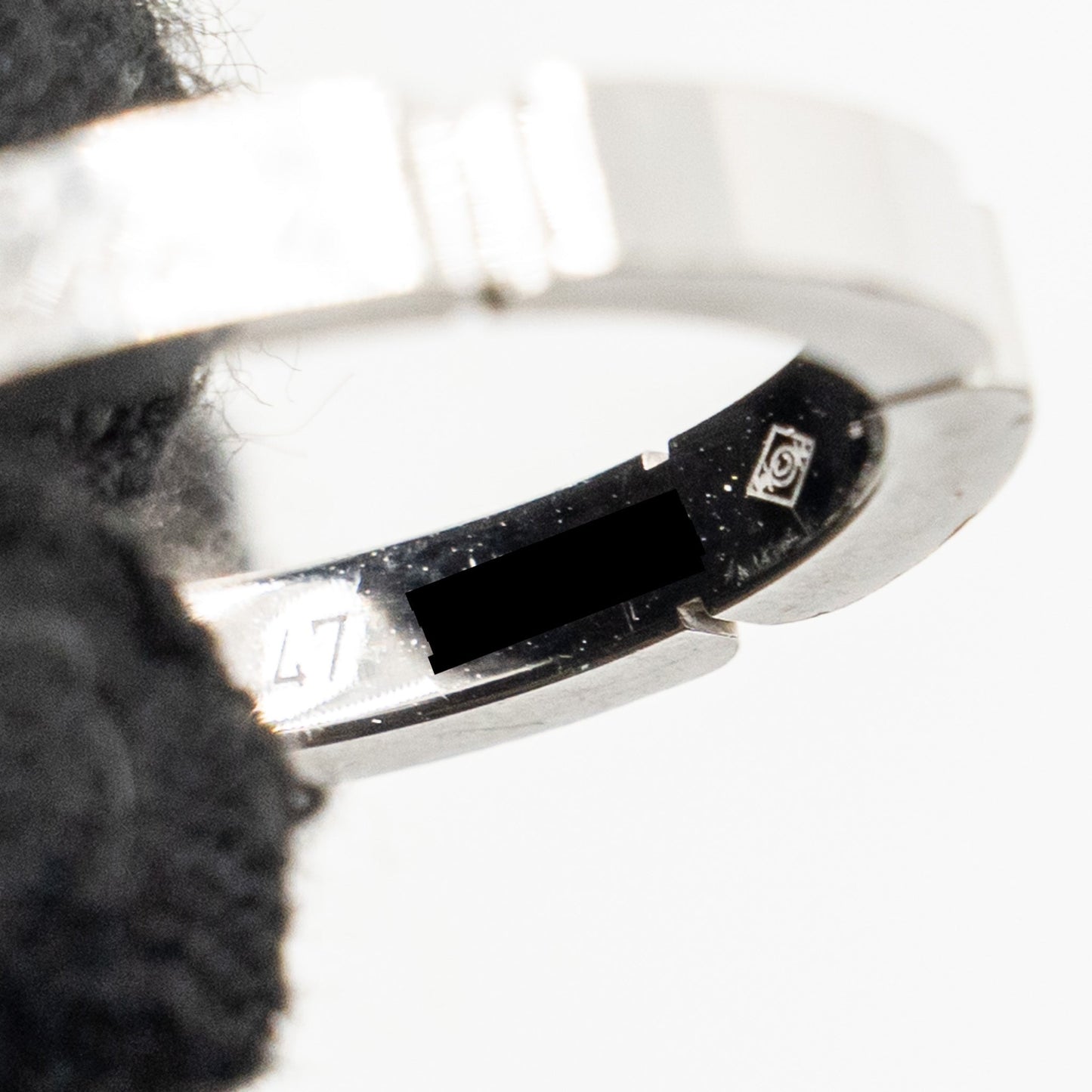 Cartier Size 47 Panthere Link Wedding Band White Gold