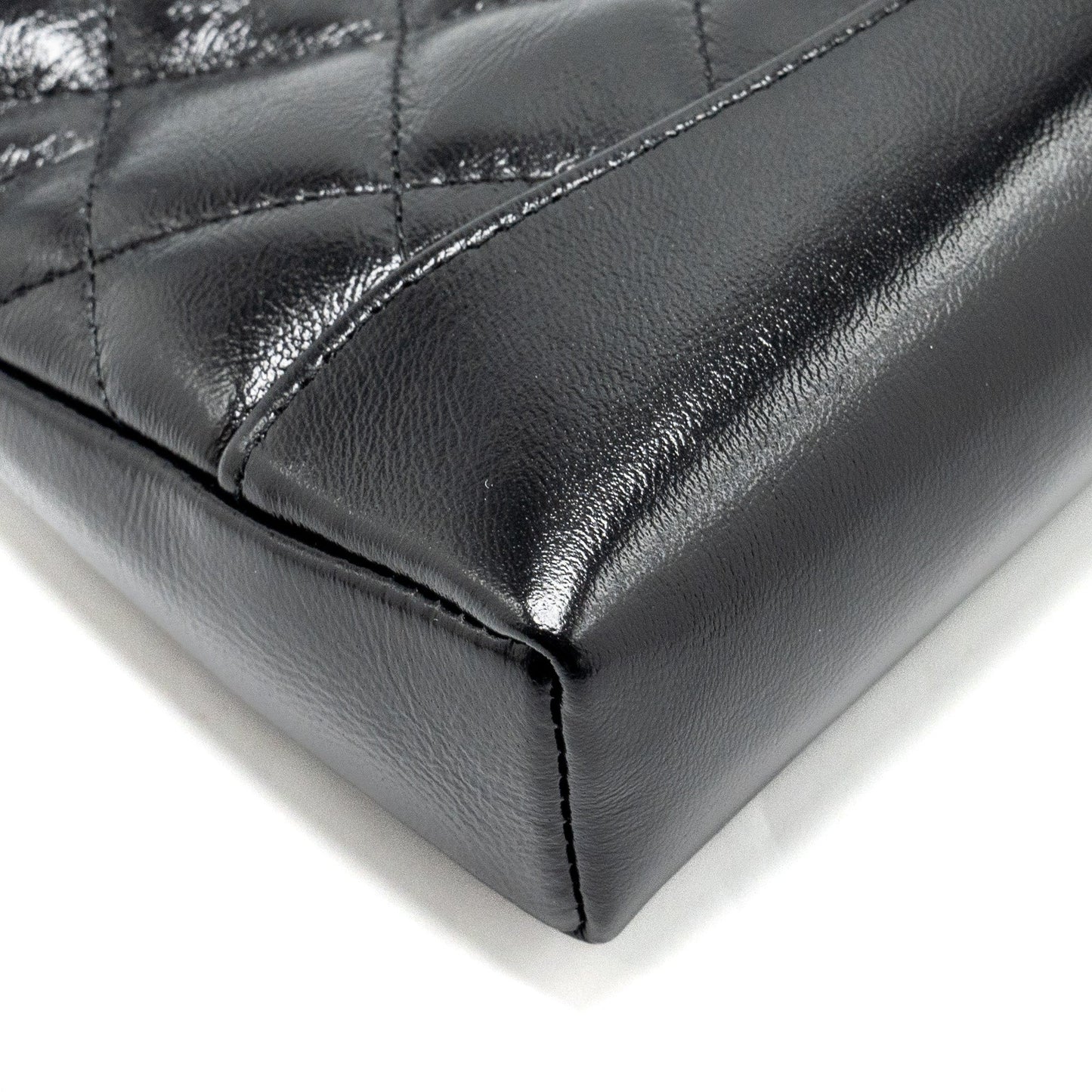 Chanel mini 31 Clutch with Chain Shiny Calfskin Black LGHW (Microchip)