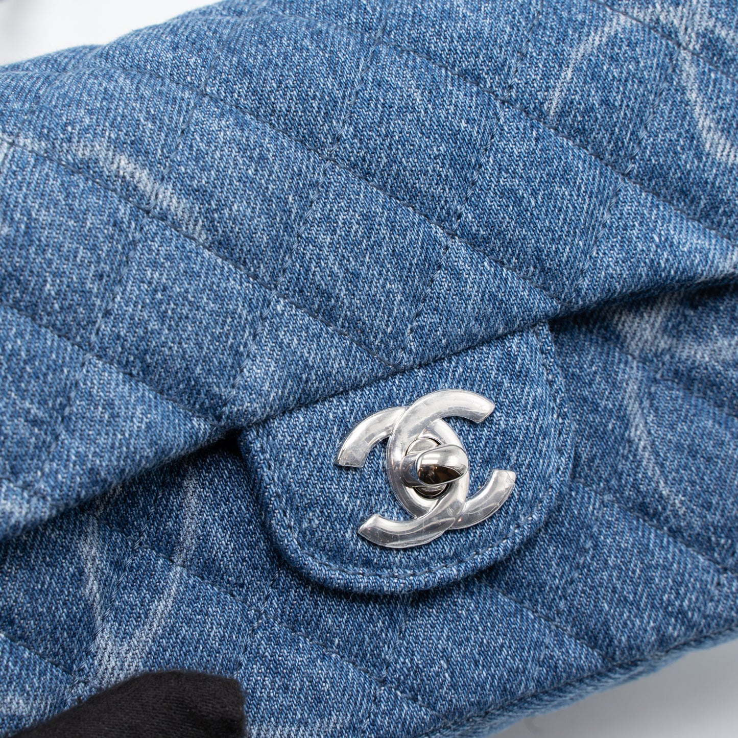 Chanel Mini Square Flap Bag Denim SHW