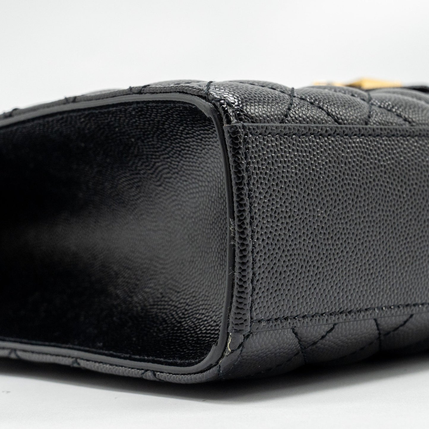 Saint Laurent Large Envelope Bag Calfskin Black GHW